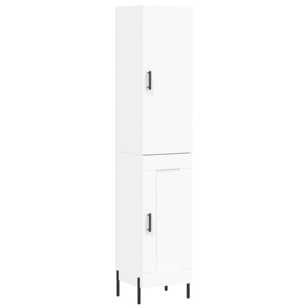 vidaXL Buffet haut Blanc 34 5x34x180 cm Bois d'ingénierie