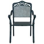 vidaXL Chaise de jardin 2 Pièces Vert 55 x 56 5 x 91cm Aluminium