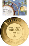 Monnaie TITANIC 1/1000 Oz Medaille Or (PRÉCOMMANDE)