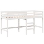 vidaXL Lit superposé avec échelle et toit sans matelas blanc 80x200 cm