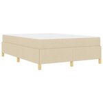 vidaXL Lit à ressorts avec matelas Crème et Blanc 160 x 200 cm tissu