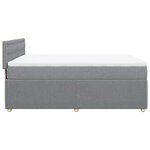 vidaXL Sommier à lattes de lit avec matelas Gris clair 160x200cm Tissu