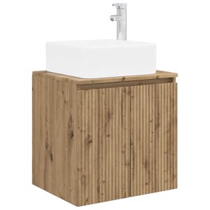 vidaXL Vanité de lavabo mural Chêne artisanal 49 5 x 41 x 63 cm