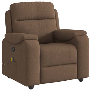 vidaXL Fauteuil de massage inclinable Marron Tissu