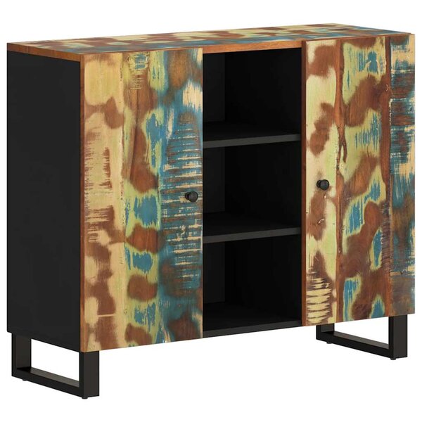 vidaXL Buffet avec 2 portes 90x33x75 cm bois massif de récupération