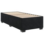 vidaXL Sommier à lattes de lit avec matelas noir simple velours