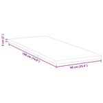 vidaXL Coussins de Matelas Blanc 90 x 190 cm Polyester sans colle