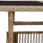 vidaXL Table de jardin relevable Beige 100 x 55 x 37 cm