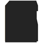 vidaXL Table de chevet avec lumières LED noir 50x40x45 cm