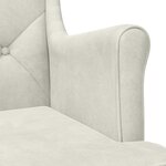 vidaXL Fauteuil Crème Velours