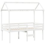vidaXL Lit haut sans matelas blanc 80x200 cm bois de pin massif
