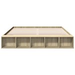 vidaXL Cadre de lit chêne sonoma 180x200 cm bois d'ingénierie