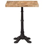 vidaXL Table de bistro 60x60x77 cm Bois de manguier brut