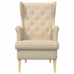 vidaXL Fauteuil Crème Tissu