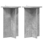 vidaXL Support de Plante 2 pièces Gris béton Ø40 x 60 cm