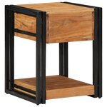 vidaXL Table de Nuit 40x40x50 cm en Bois d'Acacia Massif