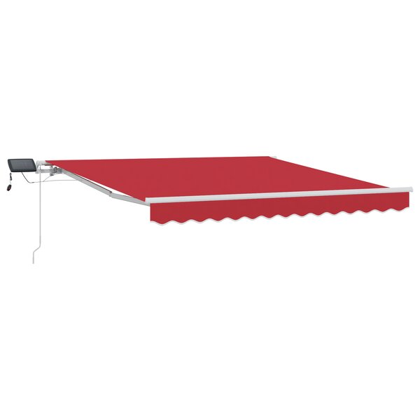 vidaXL Store rétractable manuel avec LED Rouge 300x250 cm