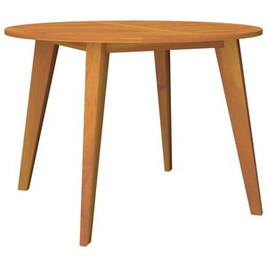 vidaXL Table de jardin Ø110x75 cm Bois d'acacia solide