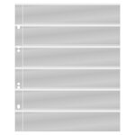 Feuilles Multi Collect Lindner transparentes à 6 bandes pour timbres-poste.