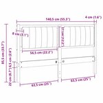 vidaXL Tête de lit capitonnée Marron 135 cm Pin massif