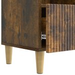 vidaXL Meuble TV 102 x 34 5 x 50 cm Chêne fumé Bois d'ingénierie