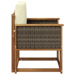 vidaXL Sofa de milieu extérieur Bois d'Acacia Massif Naturel