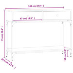 vidaXL Table console noir 100x34 5x75 cm bois d'ingénierie