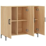 vidaXL Buffet chêne sonoma 90x34x80 cm bois d'ingénierie