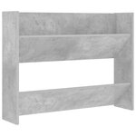 vidaXL Armoire à chaussures murale Gris béton 80x18x60 cm Aggloméré