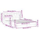 vidaXL Cadre de lit sans matelas noir et blanc 140x190 cm similicuir