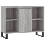vidaXL Ensemble de meubles de salle de bain 3 Pièces Sonoma gris