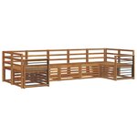 vidaXL Ensemble de canapés d'extérieur 7 pc Naturel