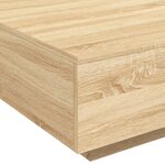 vidaXL Table basse avec lumières LED chêne sonoma 80x80x31 cm
