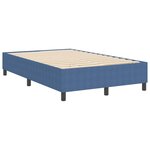 vidaXL Cadre de lit plateforme Bleu 120 x 200 cm tissu
