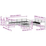 vidaXL Ensemble de canapés d'extérieur 8 pc Naturel