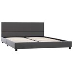 vidaXL Cadre de lit Gris Similicuir 160x200 cm