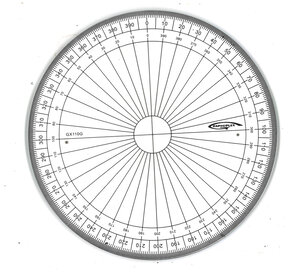 Rapporteur cercle entier 400 grades Ø 10 cm