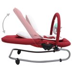 vidaXL Transat pour bébé Rouge Acier