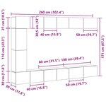 vidaXL Ensemble meuble TV 9 Pièces Chêne noir 30.5 x 30 x 110 cm