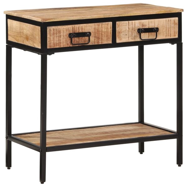 vidaXL Table console 70x35x70 cm bois de manguier massif brut