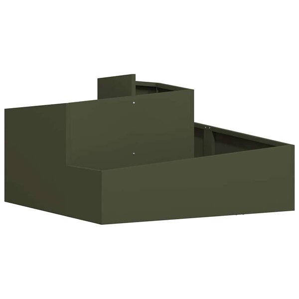 vidaXL Cache-pot de jardin Vert olive 80 x 80 x 50 cm