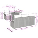 vidaXL Ensemble de canapé de jardin 6 Pièces gris et bleu marine