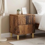 vidaXL Table de chevet 2 pc Bois ancien 43 x 34 5 x 48 cm