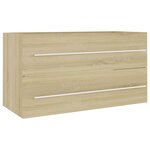 vidaXL Ensemble de meubles de bain 2 Pièces Chêne sonoma Aggloméré