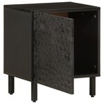 vidaXL Table de chevet noir 40x33x46 cm bois de manguier solide