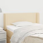 vidaXL Tête de lit avec oreilles Crème 83x16x78/88 cm Tissu