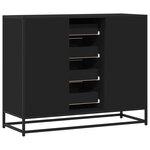 vidaXL Buffet noir 92x35x76 cm bois d’ingénierie