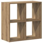 vidaXL Bibliothèque chêne artisanal 68 5x32x68 5 cm bois d'ingénierie