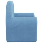 vidaXL Canapé-lit pour enfants bleu peluche douce