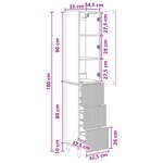 vidaXL Ensemble de Meubles 2 Pièces 33 x 34 5 x 90 cm Bois d'ingénierie